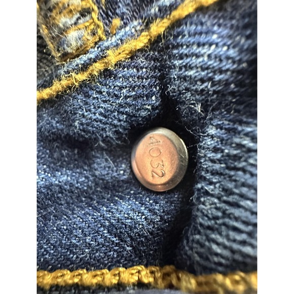 Vintage Levis 501 Jeans Mens 34x36 (32x34) Blue Denim Straight Leg Button Fly - Picture 11 of 16